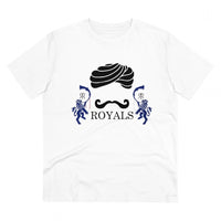 Men's PC Cotton Cricket Design Printed T Shirt (Color: White, Thread Count: 180GSM)