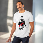 Men's PC Cotton Cricket Design Printed T Shirt (Color: White, Thread Count: 180GSM)