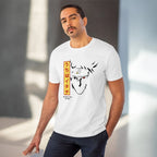 Men's PC Cotton Kunffo Printed T Shirt (Color: White, Thread Count: 180GSM)