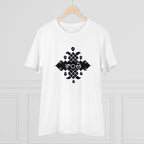 Men's PC Cotton Telugu Desing Printed T Shirt (Color: White, Thread Count: 180GSM)