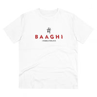 Men's PC Cotton Me Bhaghi Printed T Shirt (Color: White, Thread Count: 180GSM)