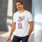 Men's PC Cotton Ghate To Jindgi Ghate Printed T Shirt (Color: White, Thread Count: 180GSM)