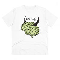 Men's PC Cotton Dirty Minddid Printed T Shirt (Color: White, Thread Count: 180GSM)