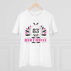 Men's PC Cotton 83rd Birthday Printed T Shirt (Color: White, Thread Count: 180GSM)