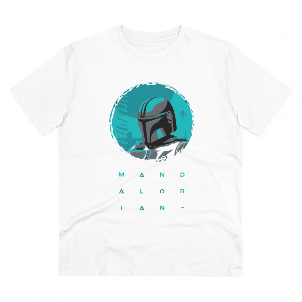 Men's PC Cotton Star Wars Printed T Shirt (Color: White, Thread Count: 180GSM)