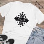 Men's PC Cotton Telugu Desing Printed T Shirt (Color: White, Thread Count: 180GSM)