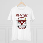 Men's PC Cotton Explore The Unseen Printed T Shirt (Color: White, Thread Count: 180GSM)