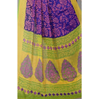 Women's Viscose Rayon Printed Saree With Unstitched Blouse (Blue)