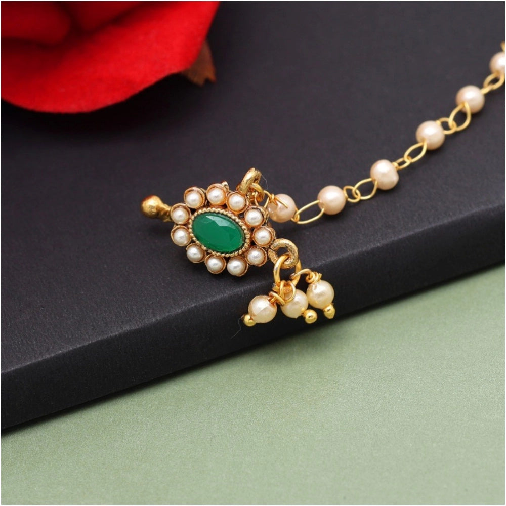 Women's Green Color Nose Nath