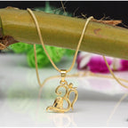 Women's Gold Color Om Temple Locket