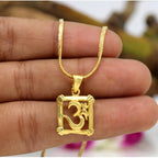 Women's Gold Color Om Temple Locket