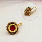 Women's Multi Color Kundan Nose Pin Combo Of 4 Pieces