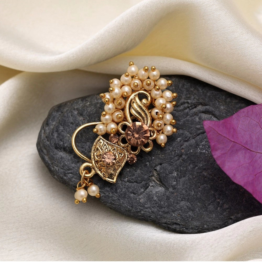 Women's Gold Color Nose Pin