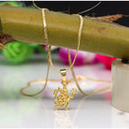Women's Gold Color Lord Hanuman Temple Locket