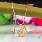 Women's Gold Color Om Temple Locket