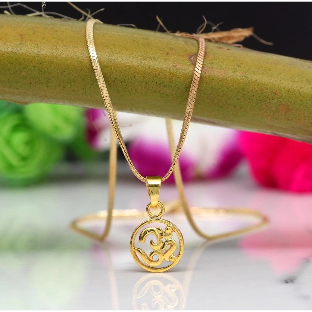 Women's Gold Color Om Temple Locket