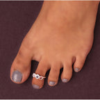 Women's Multi Color Assorted Design Adjustable Toe Rings Combo Of 4 Pairs