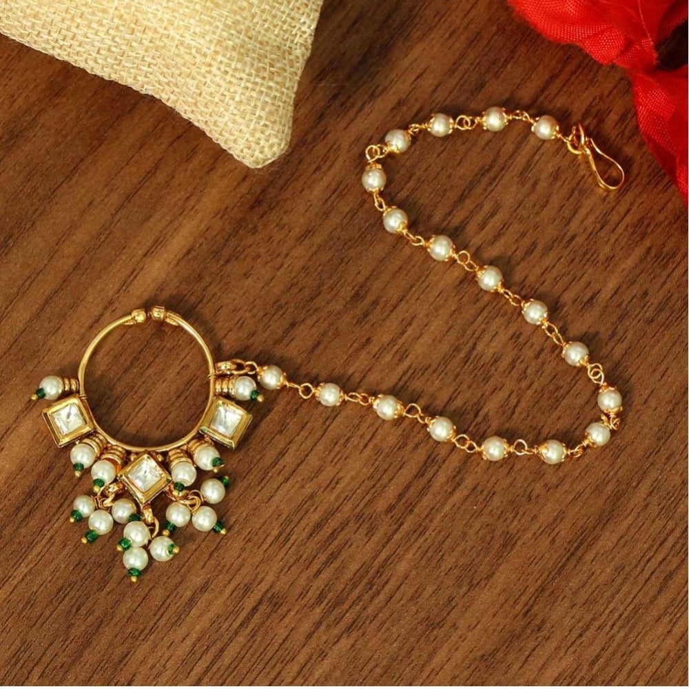 Women's Green Color Nose Nath