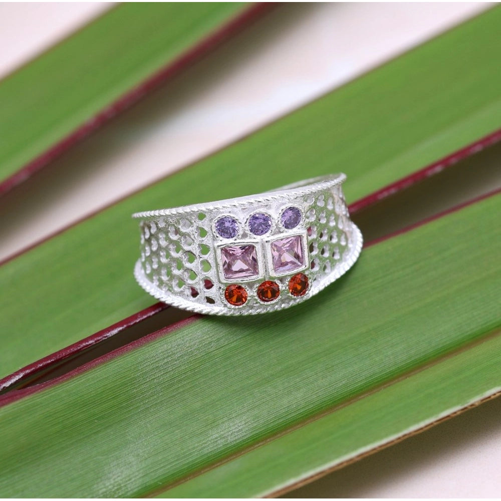 Women's Multi Color Assorted Design Adjustable Toe Rings Combo Of 2 Pairs