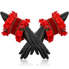 Women's Red Color Floral Bangles Set: 2.4