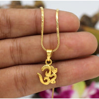 Women's Gold Color Om Temple Locket