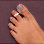 Women's Multi Color Assorted Design Toe Rings Combo Of 3 Pairs
