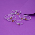 Women's Multi Color Assorted Design Toe Rings Combo Of 4 Pairs