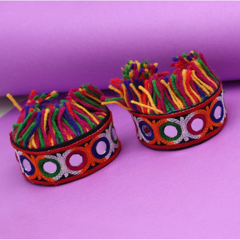 Women's Multi Color Oxidised Thread Work 1 Pair Of Adjustable Bracelet