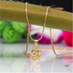 Women's Gold Color Om Temple Locket