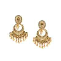 Women's Rose Gold Plated Alloy Earrings (Gold)