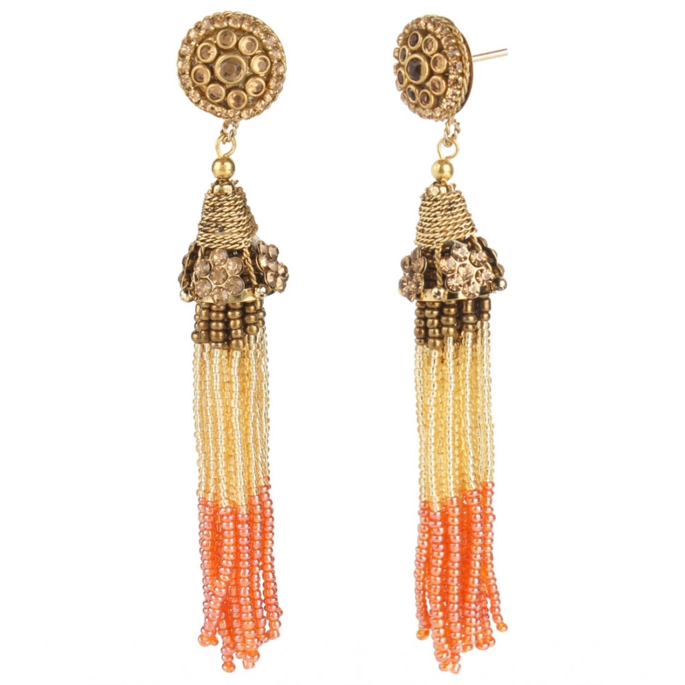 Women's Rose Gold Plated Alloy Earrings (Multicolor)