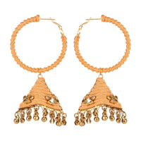 Women's Rose Gold Plated Alloy Earrings (White)