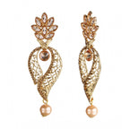 Women's Rose Gold Plated Alloy Earrings (Gold)