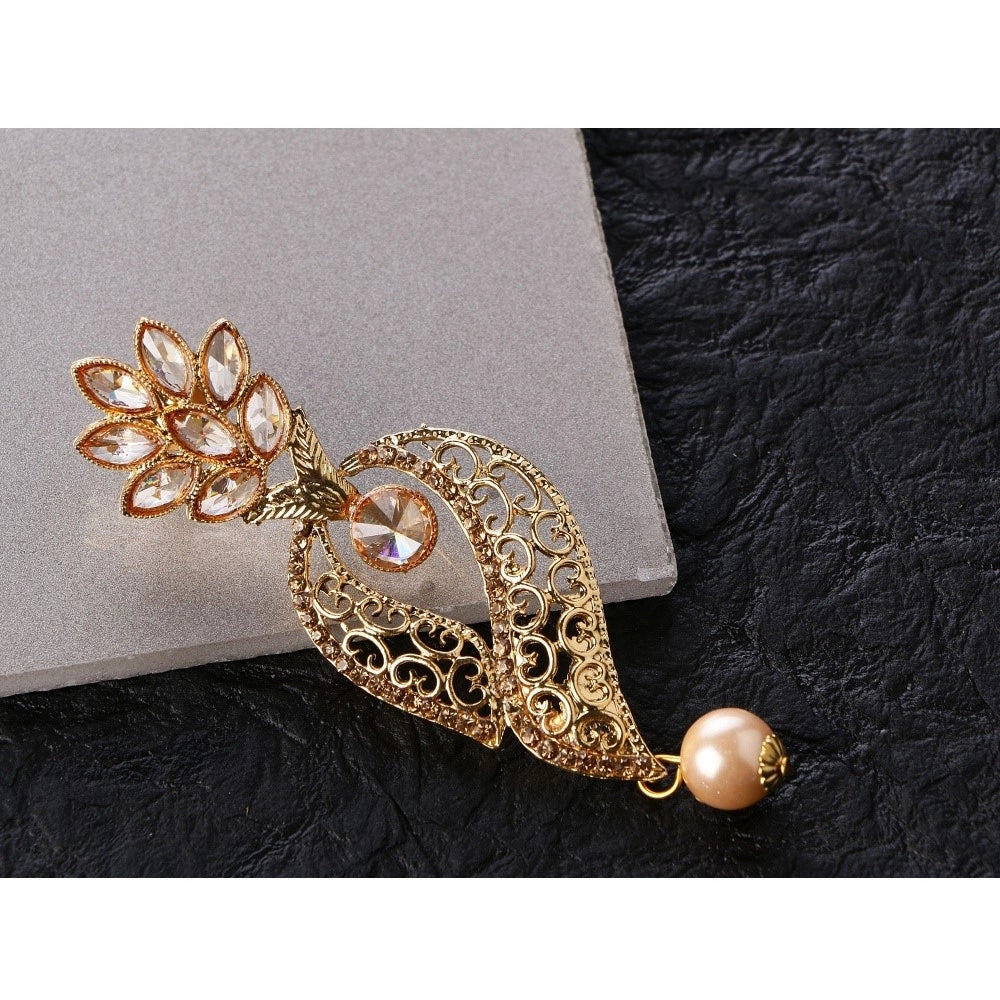 Women's Rose Gold Plated Alloy Earrings (Gold)