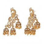 Women's Rose Gold Plated Alloy Earrings (White)