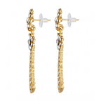 Women's Rose Gold Plated Alloy Earrings (White)
