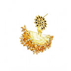 Women's Rose Gold Plated Alloy Earrings (Black)