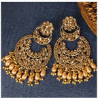 Women's Rose Gold Plated Alloy Earrings (Gold)