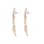 Women's Rose Gold Plated Alloy Earrings (White)