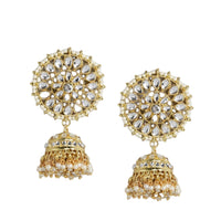 Women's Rose Gold Plated Alloy Earrings (White)