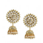 Women's Rose Gold Plated Alloy Earrings (White)