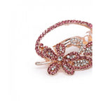 Women's Rose Gold Plated Alloy Hair Pin Set (Pink)