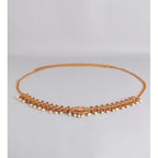 Women's Rose Gold Plated Alloy Hip Belt Kamarband (Red &amp; Green)
