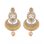 Women's Rose Gold Plated Alloy Earrings (White)