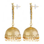 Women's Rose Gold Plated Alloy Earrings (White)