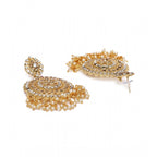 Women's Rose Gold Plated Alloy Earrings (White)