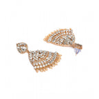 Women's Rose Gold Plated Alloy Earrings (White)