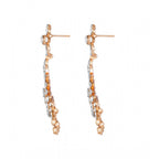 Women's Rose Gold Plated Alloy Earrings (White)
