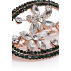 Women's Rose Gold Plated Alloy Hair Pin Set (Green)