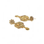 Women's Rose Gold Plated Alloy Necklace &amp; Earings Set (Gold)